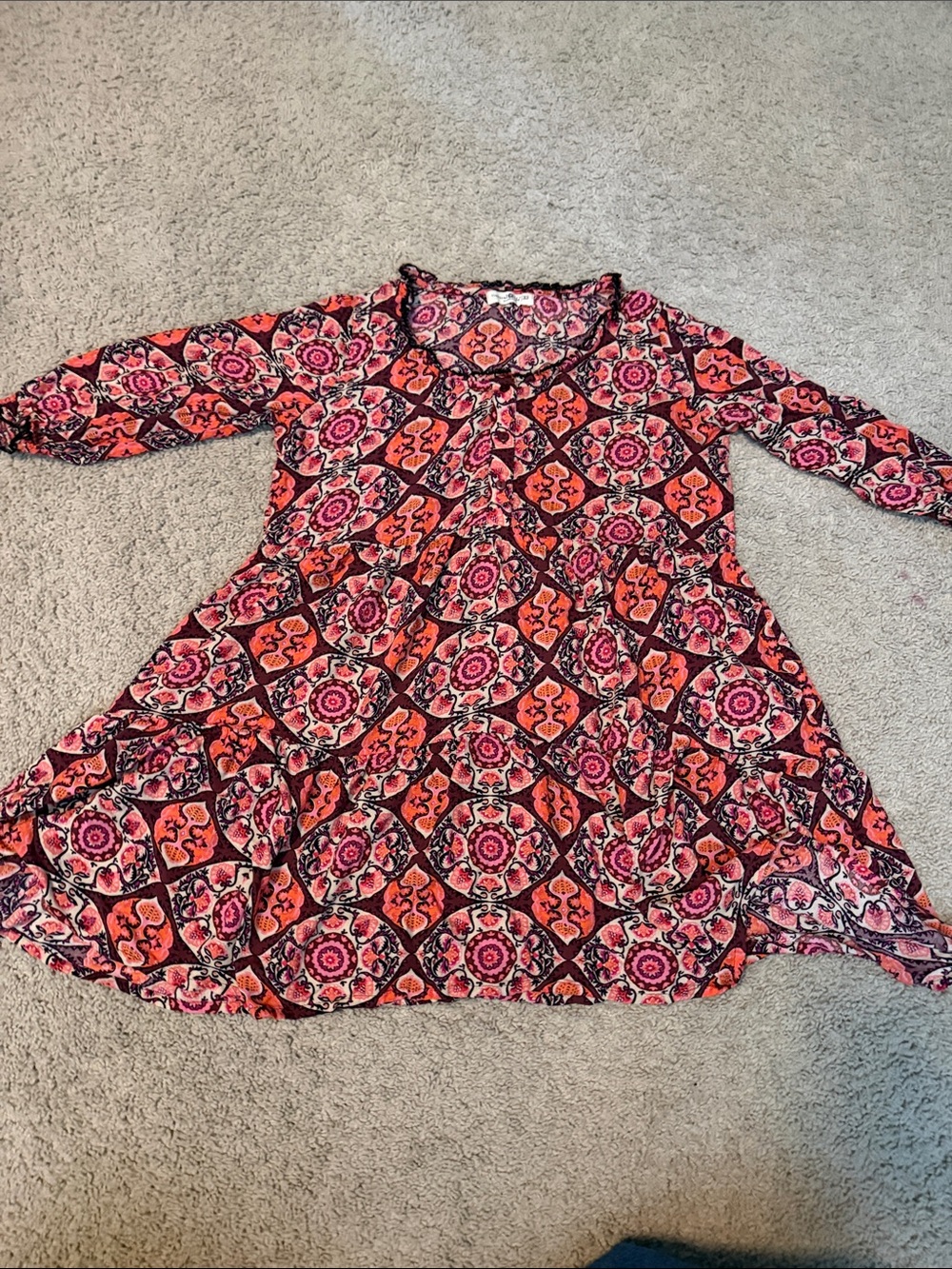 Natural Life Patterned Tunic Dress - Picture 1 of 4